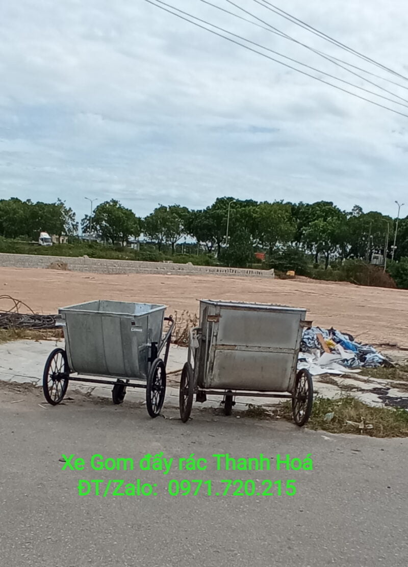 Xe đẩy rác 500 lít, xe gom rác 500 lít rẻ nhất Thanh Hóa